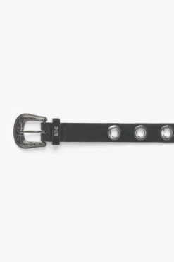 Le Temps des Cerises Ceinture Esera En Cuir Noir Black Shop