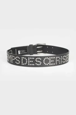 Le Temps des Cerises Ceinture First En Cuir Noir Black-Silver Best