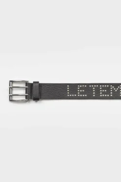 Le Temps des Cerises Ceinture First En Cuir Noir Black-Silver Best