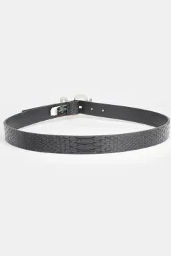 Le Temps des Cerises Ceinture Haouz A Motif Python Noir Black Shop
