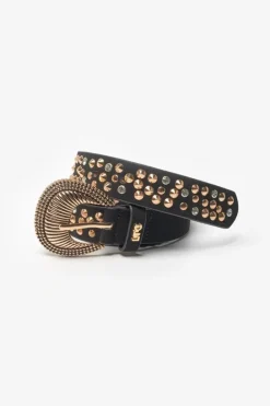 Le Temps des Cerises Ceinture Jimena En Cuir Noir Cloute Black Shop