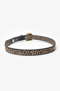 Le Temps des Cerises Ceinture Jimena En Cuir Noir Cloute Black Shop