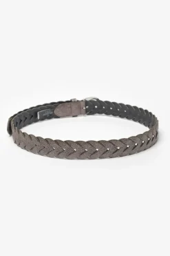 Le Temps des Cerises Ceinture Kebir Argentee Tressee Gunmetal Clearance