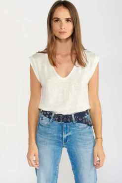 Le Temps des Cerises Ceinture Minog En Daim Bleu Marine Midnight Hot