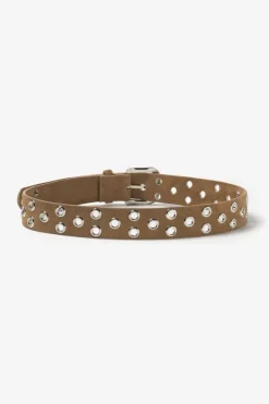 Le Temps des Cerises Ceinture Minog En Daim Marron Cognac Hot