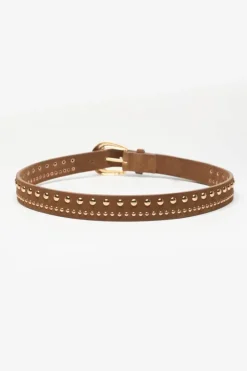 Le Temps des Cerises Ceinture Smara En Cuir Cognac Flash Sale
