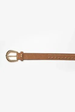 Le Temps des Cerises Ceinture Smara En Cuir Cognac Flash Sale