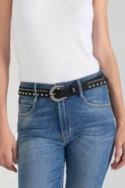 Le Temps des Cerises Ceinture Smara En Cuir Noir Black New