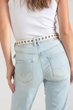 Le Temps des Cerises Ceinture Taouna En Cuir Blanc White New