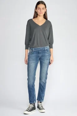 Le Temps des Cerises Chara 200/43 Boyfit Jeans Destroy Bleu N°4 Blue Hot