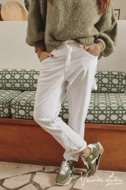 Le Temps des Cerises Charpentier Boyfit By Veronika Loubry Jeans Blanc White Shop