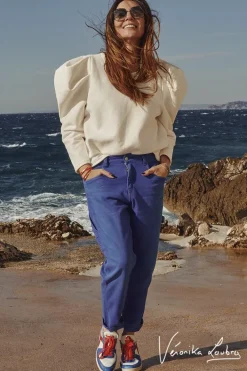Le Temps des Cerises Charpentier Boyfit By Veronika Loubry Jeans Bleu Blue Shop