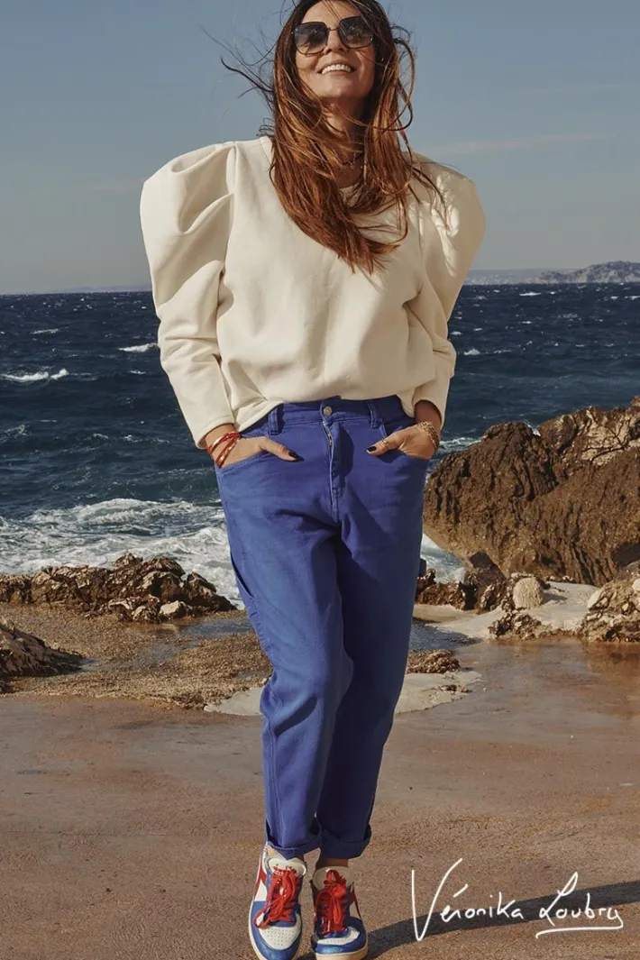 Le Temps des Cerises Charpentier Boyfit By Veronika Loubry Jeans Bleu Blue Shop