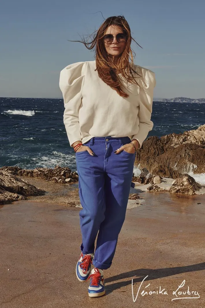 Le Temps des Cerises Charpentier Boyfit By Veronika Loubry Jeans Bleu Blue Shop