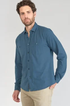 Le Temps des Cerises Chemise Adol Bleu Petrole Peacoat New