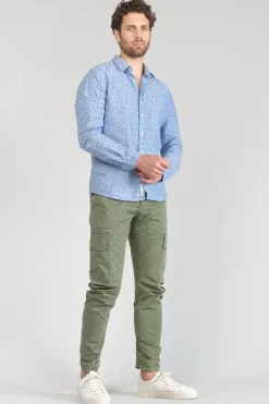 Le Temps des Cerises Chemise Arpe En Lin Melange Bleu Ciel Blue Fashion