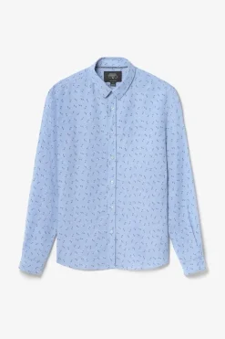 Le Temps des Cerises Chemise Arpe En Lin Melange Bleu Ciel Blue Fashion