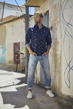 Le Temps des Cerises Chemise Birdy A Motif Oiseaux Galaxy Best Sale