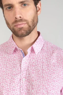 Le Temps des Cerises Chemise Brotel Rose A Motif Fleuri Pink Clearance