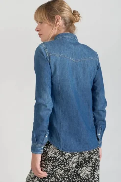 Le Temps des Cerises Chemise En Jeans Juanita Bleue Medium Blue Denim Store