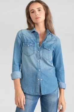 Le Temps des Cerises Chemise En Jeans Juanita Bleu Clair Blue Fashion