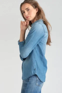 Le Temps des Cerises Chemise En Jeans Juanita Bleu Clair Blue Fashion