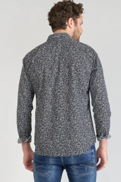 Le Temps des Cerises Chemise Fibor A Motif Fleuri Noir Et Blanc Galaxy Cheap