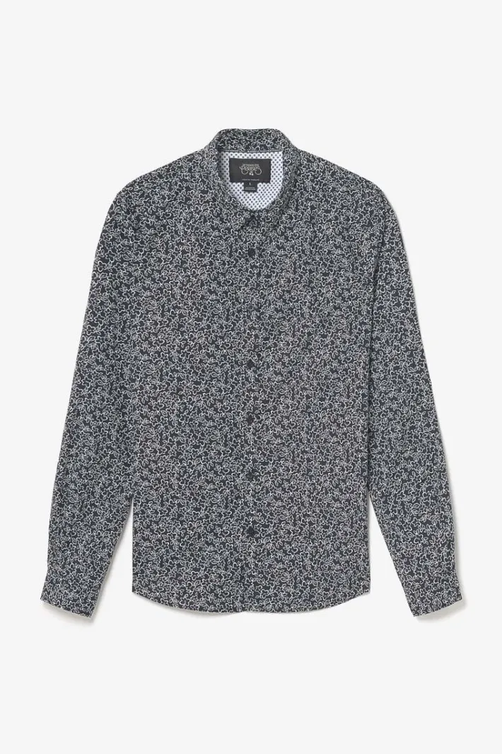 Le Temps des Cerises Chemise Fibor A Motif Fleuri Noir Et Blanc Galaxy Cheap