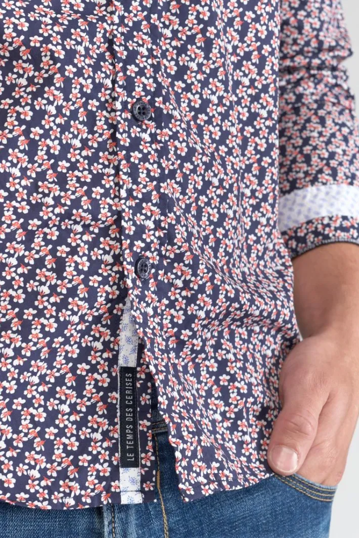 Le Temps des Cerises Chemise Floy A Motif Fleuri Rouge Peacoat Clearance