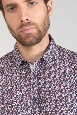 Le Temps des Cerises Chemise Floy A Motif Fleuri Rouge Peacoat Clearance