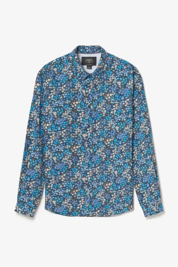 Le Temps des Cerises Chemise Griba A Motif Fleuri Bleu Galaxy Best