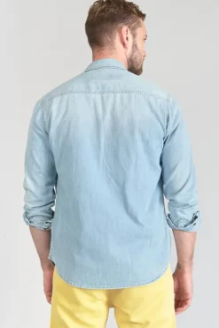 Le Temps des Cerises Chemise Juanito En Jeans Bleu Clair Blue Hot