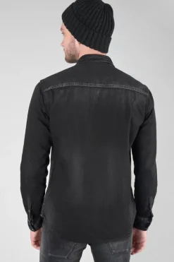 Le Temps des Cerises Chemise Juanito En Jeans Noir Delave Black / Black Online