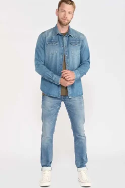 Le Temps des Cerises Chemise Juanito En Jeans Bleu Delave Blue Hot