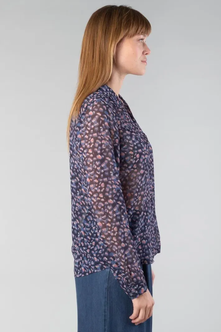 Le Temps des Cerises Chemise Luz A Motif Leopard Stone Love Clearance