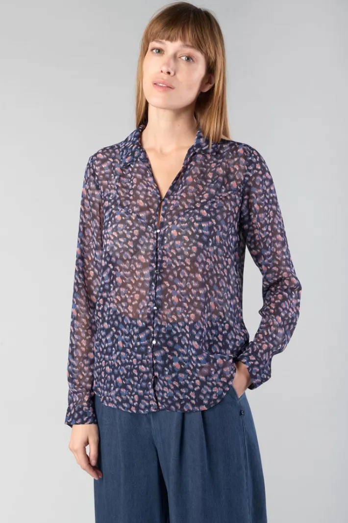 Le Temps des Cerises Chemise Luz A Motif Leopard Stone Love Clearance