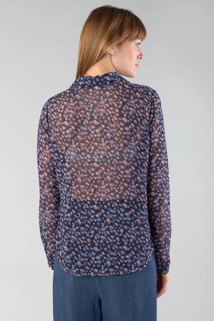 Le Temps des Cerises Chemise Luz A Motif Leopard Stone Love Clearance