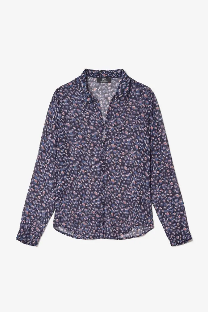Le Temps des Cerises Chemise Luz A Motif Leopard Stone Love Clearance