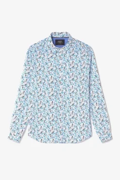 Le Temps des Cerises Chemise Mariot Blanche A Motif Feuilles Cream Cheap