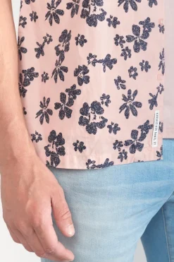 Le Temps des Cerises Chemise Postir Rose A Motif Fleuri Pink New