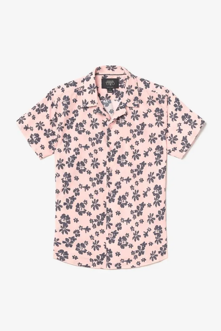 Le Temps des Cerises Chemise Postir Rose A Motif Fleuri Pink New