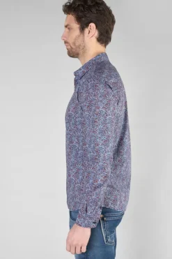 Le Temps des Cerises Chemise Retil Bleu Marine A Motif Galaxy Cheap