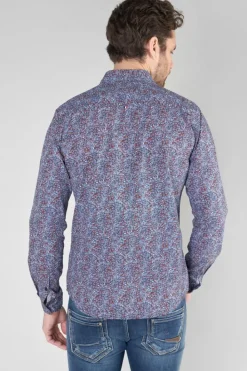 Le Temps des Cerises Chemise Retil Bleu Marine A Motif Galaxy Cheap