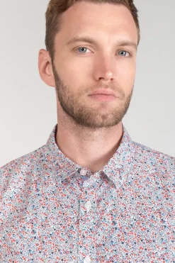 Le Temps des Cerises Chemise Rodel A Motif Fleuri Rouge Et Bleu White Best
