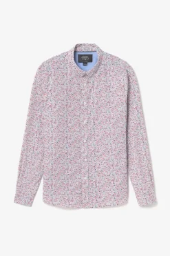 Le Temps des Cerises Chemise Rodel A Motif Fleuri Rouge Et Bleu White Best