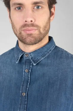 Le Temps des Cerises Chemise Valmy En Jeans Bleu Delave Blue Hot
