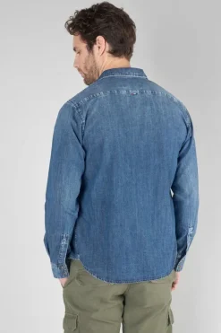 Le Temps des Cerises Chemise Valmy En Jeans Bleu Delave Blue Hot