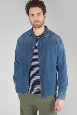 Le Temps des Cerises Chemise Valmy En Jeans Bleu Delave Blue Hot
