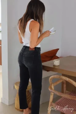 Le Temps des Cerises Collab @Yaelle_Henry Henry 400/17 Mom Taille Haute 7/8Eme Jeans Noir N°1 Black / Black Hot