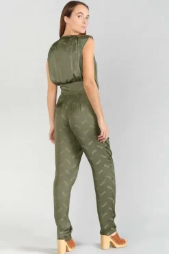 Le Temps des Cerises Combinaison Pantalon Arte En Jacquard Kaki Lizard Shop